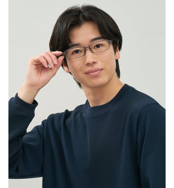  「スクエア型 メガネ | 横長 軽量 眼鏡 伊達めがね 度付き Zoff｜CLASSIC レンズ交換券付」|メガネ|