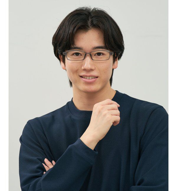  「スクエア型 メガネ | 横長 軽量 眼鏡 伊達めがね 度付き Zoff｜CLASSIC レンズ交換券付」|メガネ|