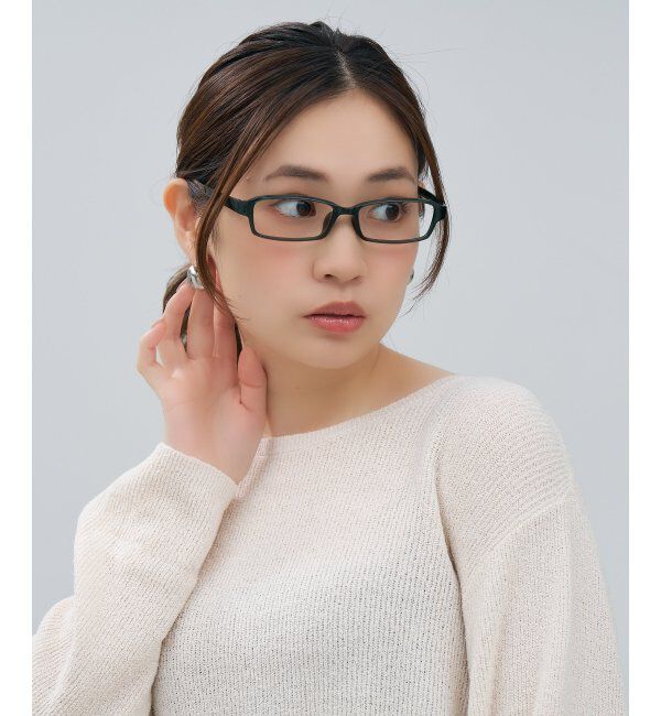  「スクエア型 メガネ | 横長 軽量 眼鏡 伊達めがね 度付き Zoff｜CLASSIC レンズ交換券付」|メガネ|オリーブ