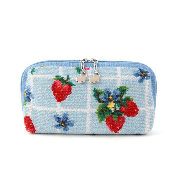 FEILER「ストロベリーフィールドプティ　便利ポーチ　SFP-246011（WEB限定）」|ポーチ|ペールブルー