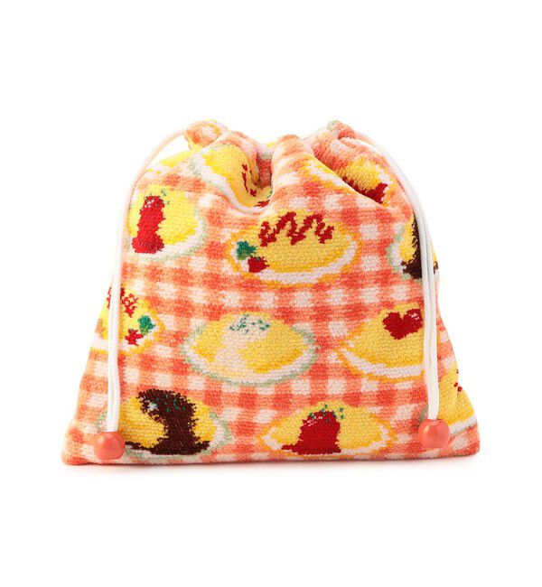 LOVERARY BY FEILER「ハッピーオムライス　巾着　L/HOR-243071」|ポーチ|アプリコット