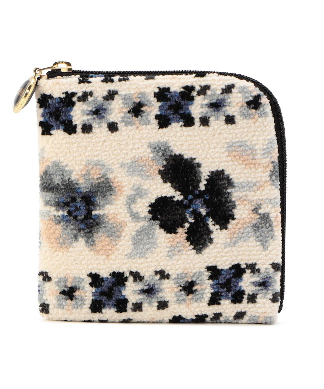 FEILER「エアリーガーデン　スクエアポーチ　AGA-257219」|ポーチ|アイボリー