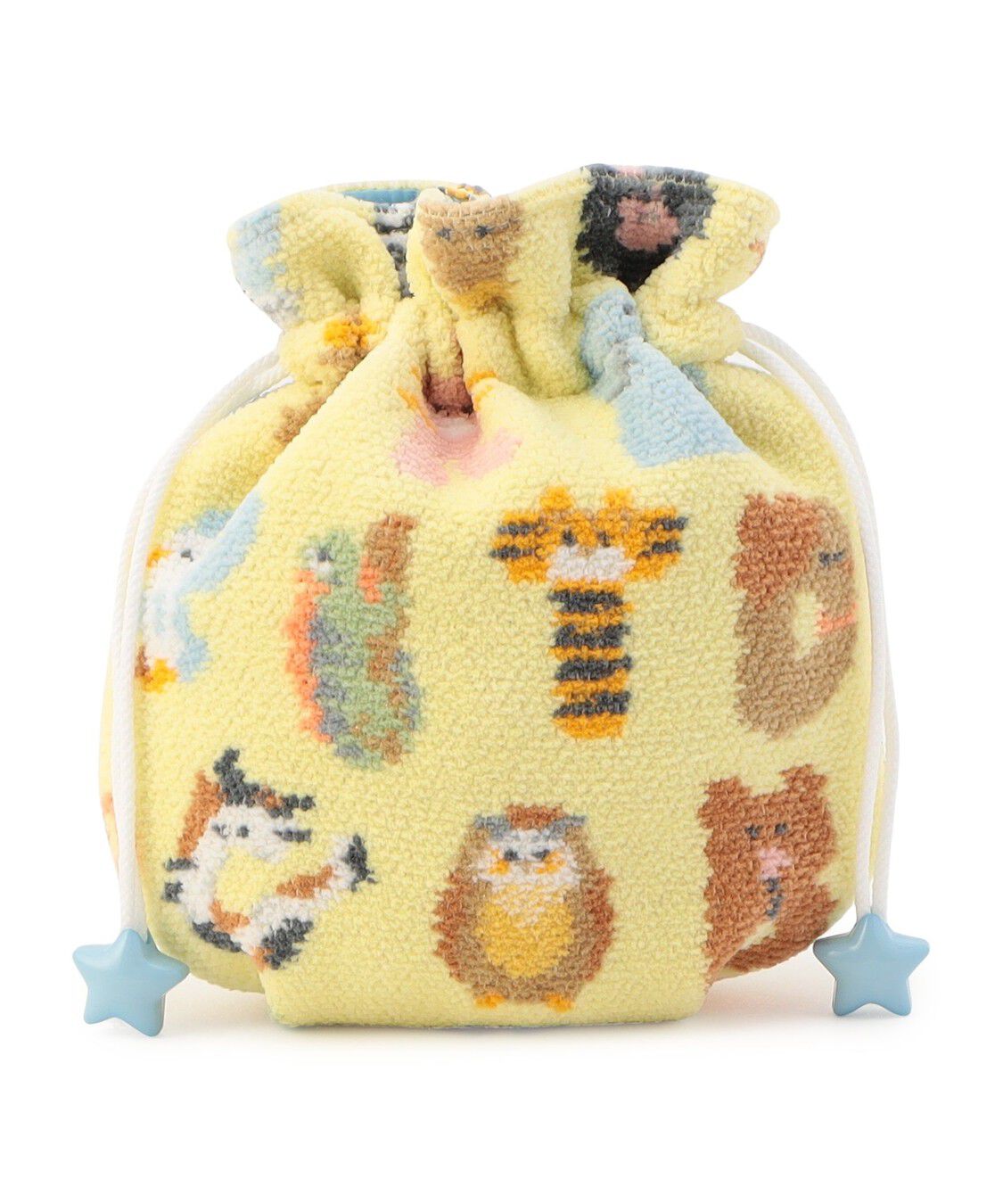 LOVERARY BY FEILER「エービーシーズー　巾着　L/ABC-257111」|ポーチ|ペールイエロー