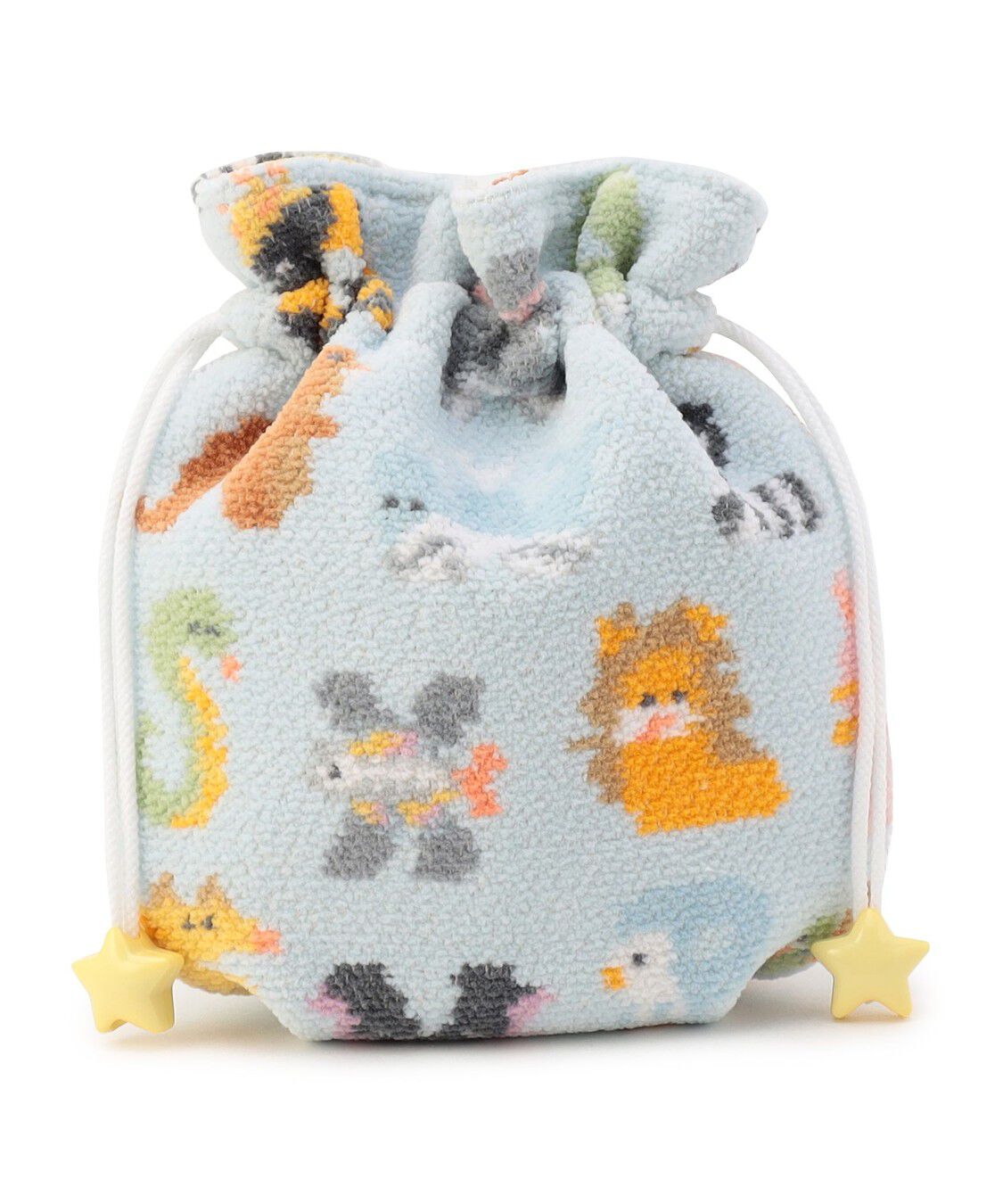 LOVERARY BY FEILER「エービーシーズー　巾着　L/ABC-257111」|ポーチ|ペールブルー