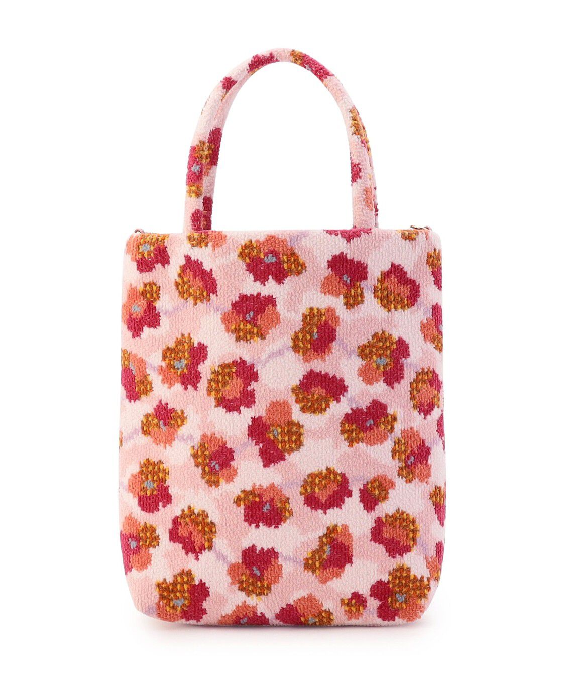 LOVERARY BY FEILER「フラワーペタルチェック　ミニバッグ　L/FPC-257342」|トートバッグ|ペールピンク