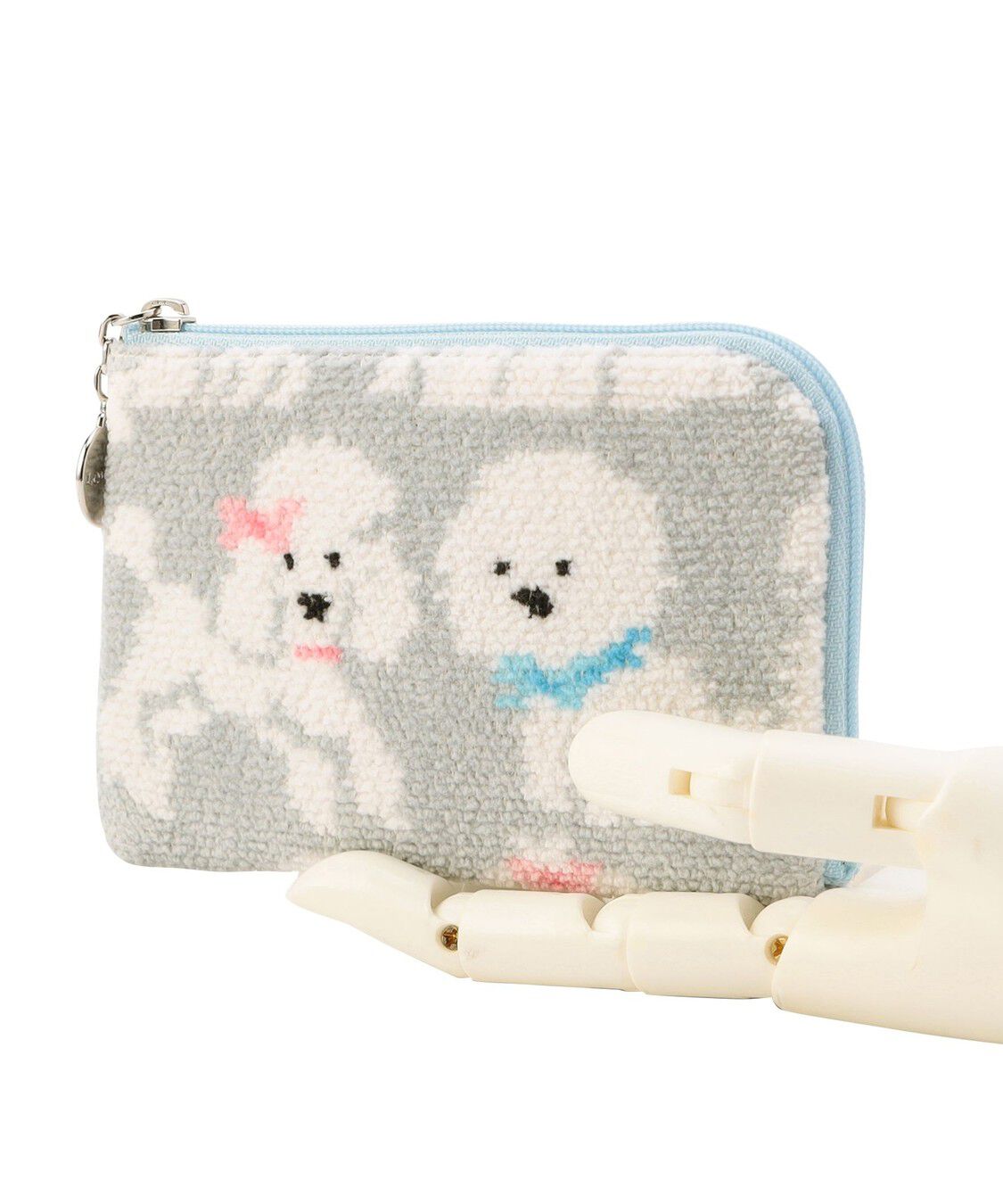 LOVERARY BY FEILER「モフモフワンチャン　L字ポーチ　L/MWC-257362」|ポーチ|