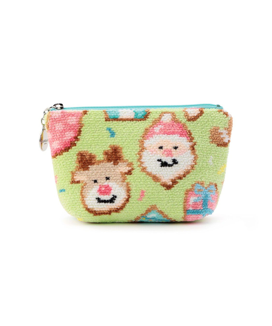 LOVERARY BY FEILER「クリスマスクッキーズ　舟型ポーチS　L/CMC-257150」|ポーチ|ペールグリーン