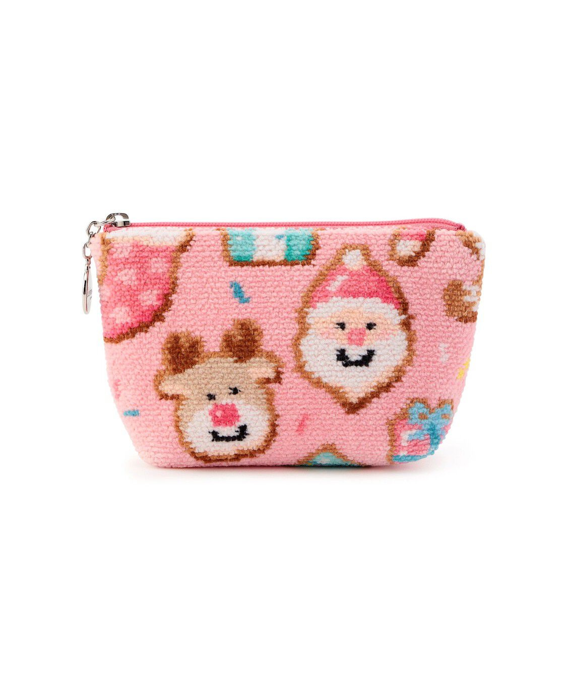 LOVERARY BY FEILER「クリスマスクッキーズ　舟型ポーチS　L/CMC-257150」|ポーチ|ペールピンク