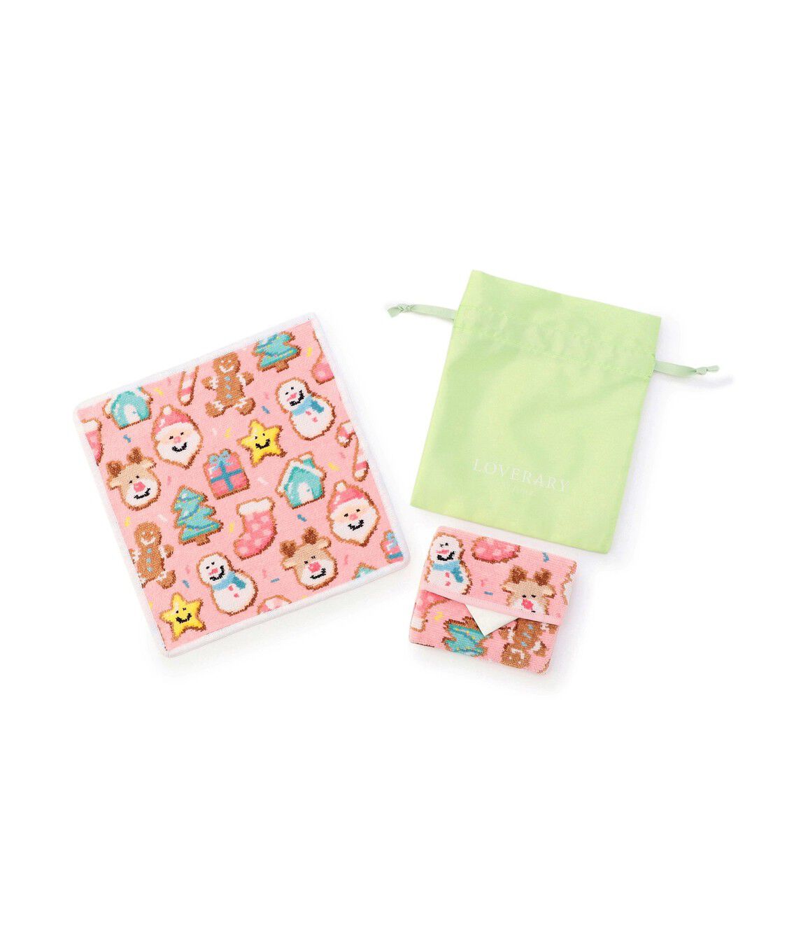 LOVERARY BY FEILER「クリスマスクッキーズ　クリスマスクッキーズセット　L/CMC-257557」|ポーチ|ペールピンク