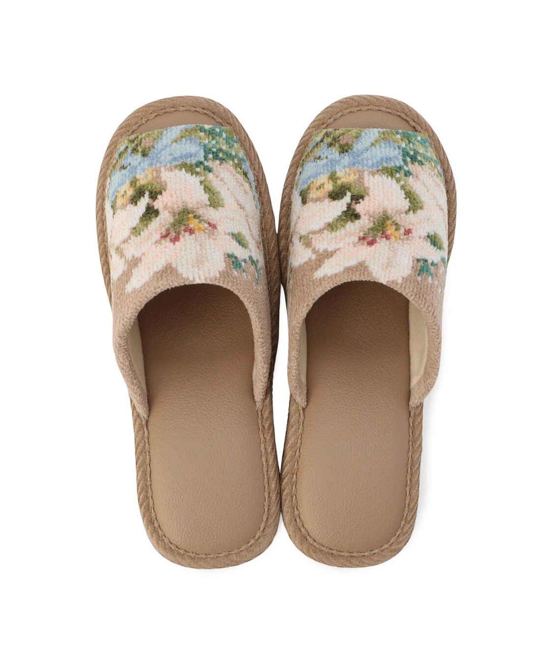 FEILER「リリーリリー　ヒールスリッパ　LLY-257265」|ルームシューズ|ベージュ