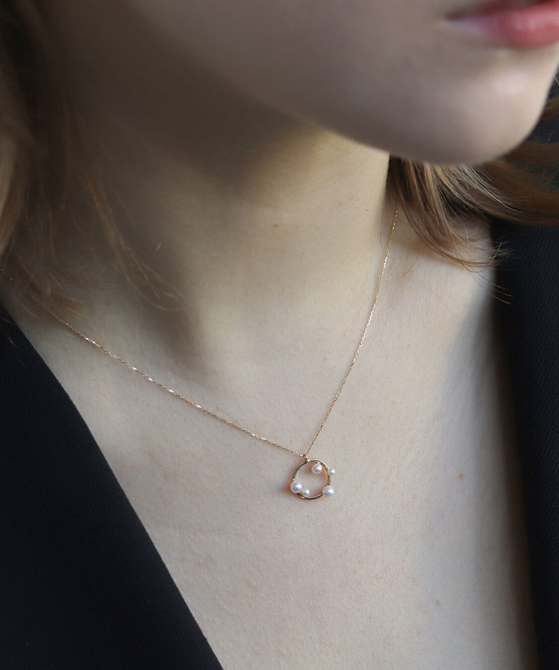  「パール リリー サークル ネックレス| K10YG〈2026 Spring Collection〉」|ネックレス|