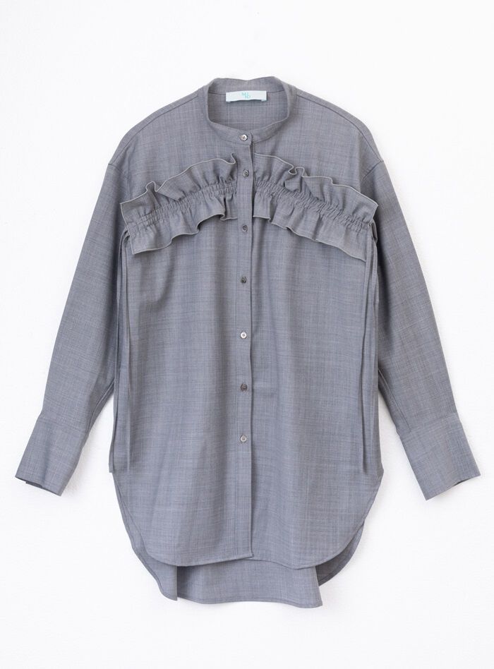 BACKYARD FAMILY「MIND マインド フリル ブラウス 長袖 通販 フリルブラウス 長袖ブラウス 長袖シャツ シャツ」|シャツ・ブラウス|