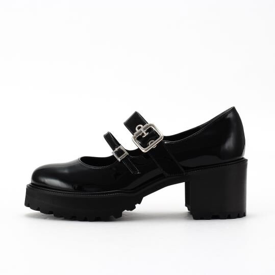 銀座かねまつ「AP255106ENABLK 【The Addict】【本革】メリージェーンパンプス」|パンプス|