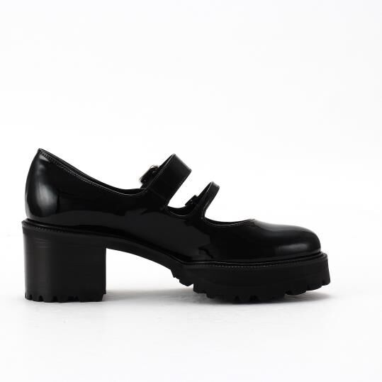 銀座かねまつ「AP255106ENABLK 【The Addict】【本革】メリージェーンパンプス」|パンプス|