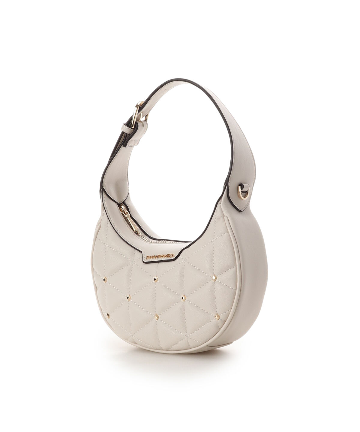 Samantha Vega「キルティングスタッズハーフムーンバッグ」|ハンドバッグ|