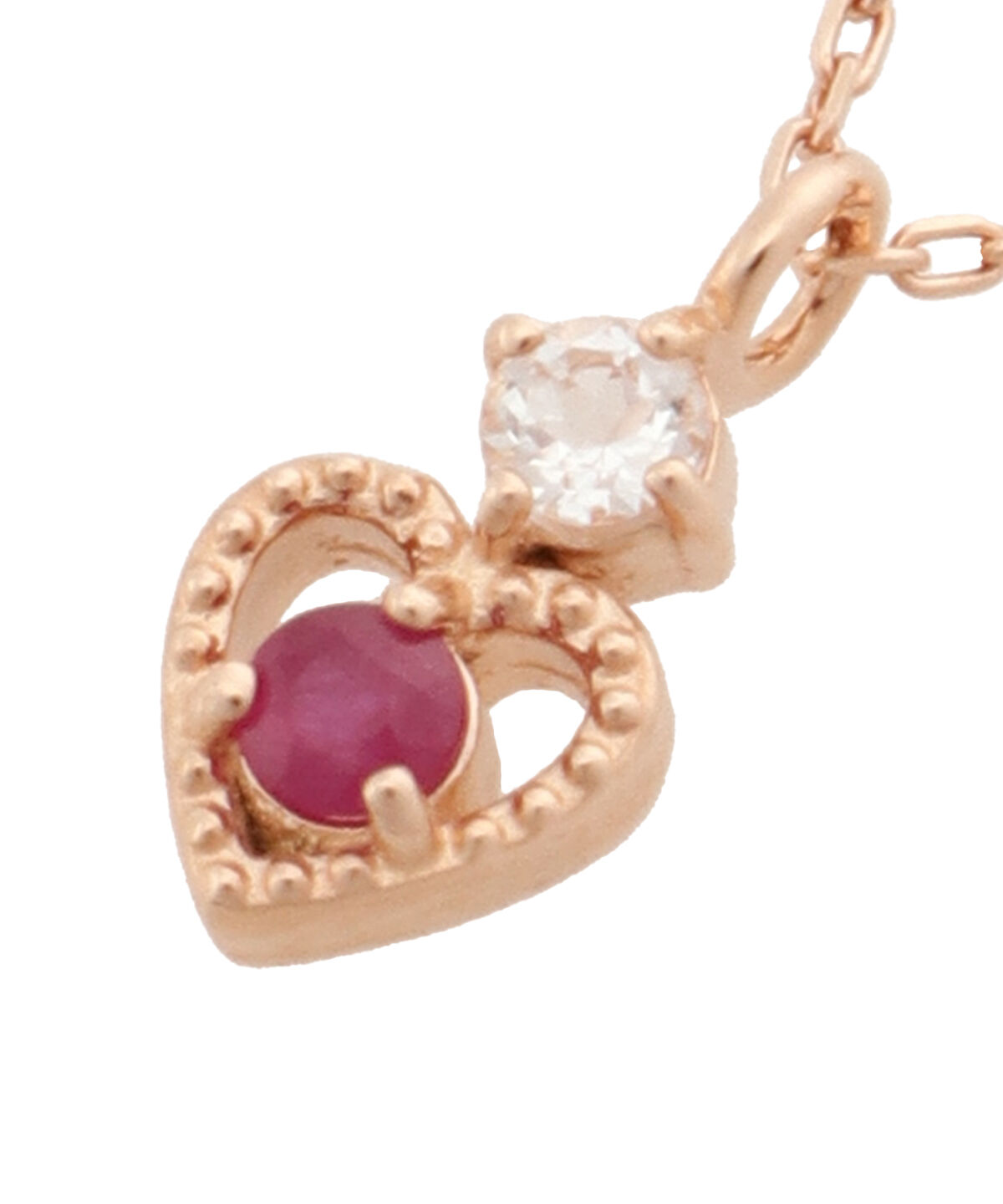 Samantha Tiara「K10 PG ハートネックレス≪7月 誕生石≫」|ネックレス|