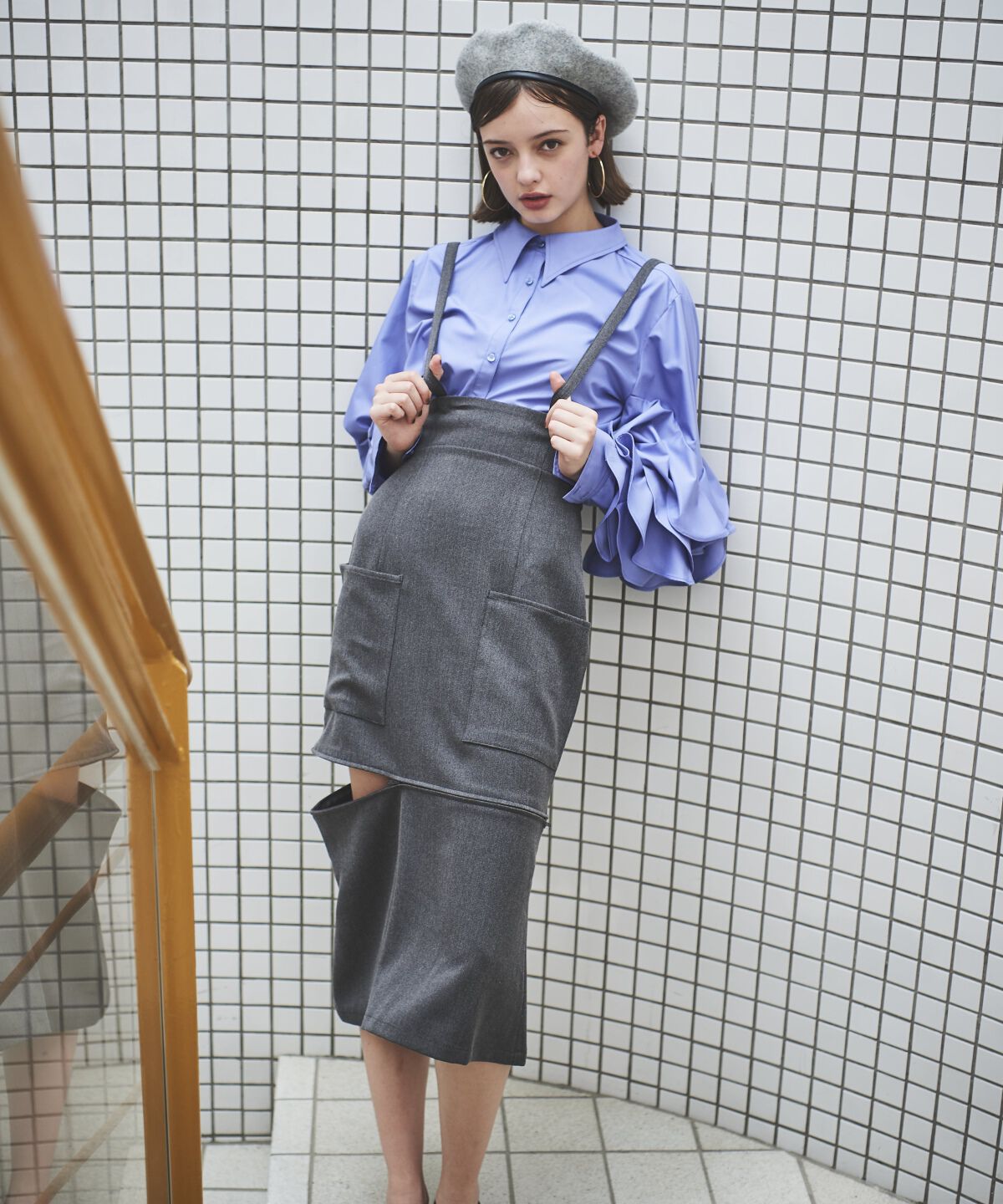 アンドクチュール「アシメ袖フリルシャツブラウス」|シャツ・ブラウス|