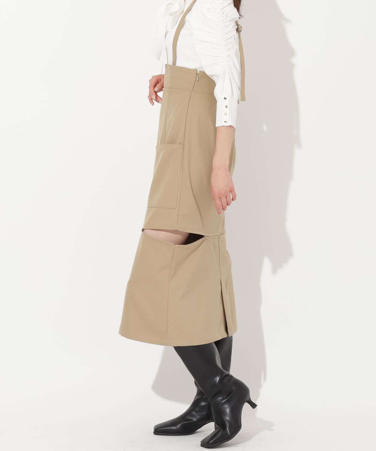 アンドクチュール「サスペ付き2wayスカート」|タイト|