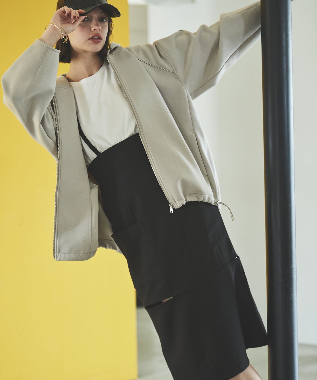 アンドクチュール「サスペ付き2wayスカート」|タイト|