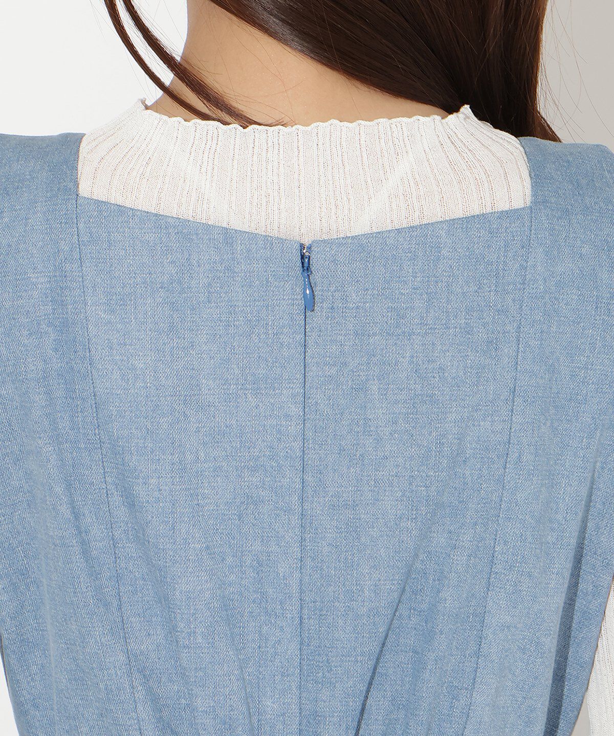 アンドクチュール「異素材ドッキングチュールワンピース」|ワンピース|