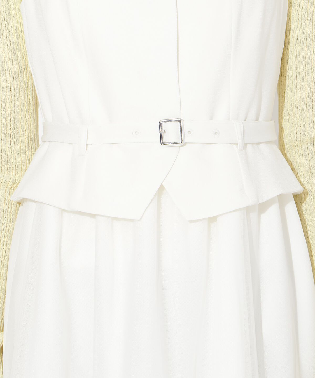 アンドクチュール「異素材ドッキングチュールワンピース」|ワンピース|