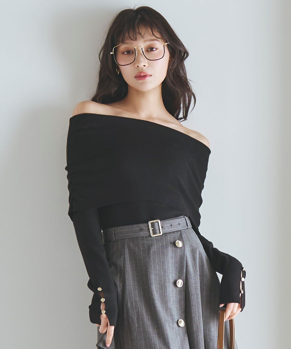 アンドクチュール「オフショルプルオーバー」|ニット・セーター|