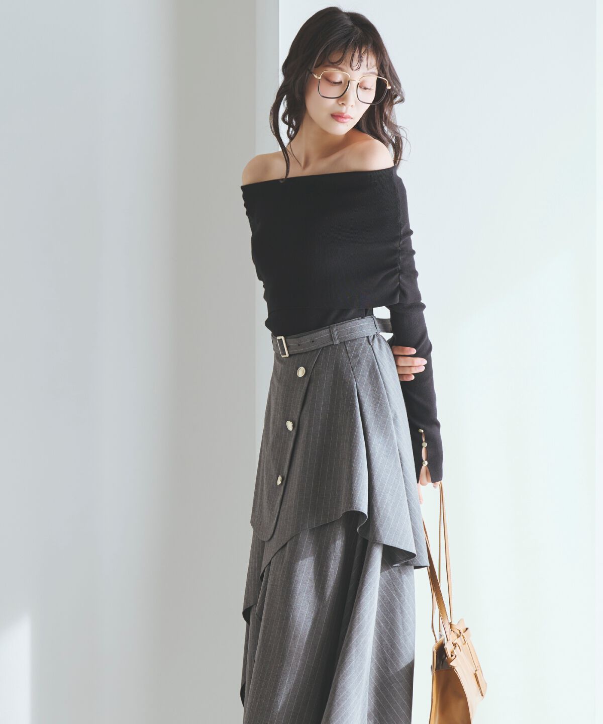 アンドクチュール「オフショルプルオーバー」|ニット・セーター|