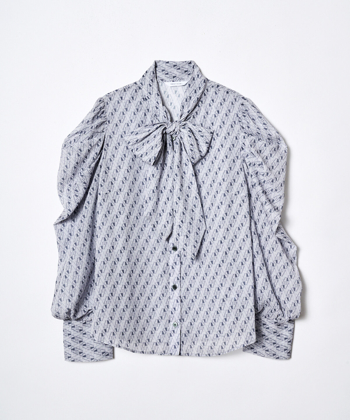 REDYAZEL「モノグラムプリントボウタイブラウス」|シャツ・ブラウス|