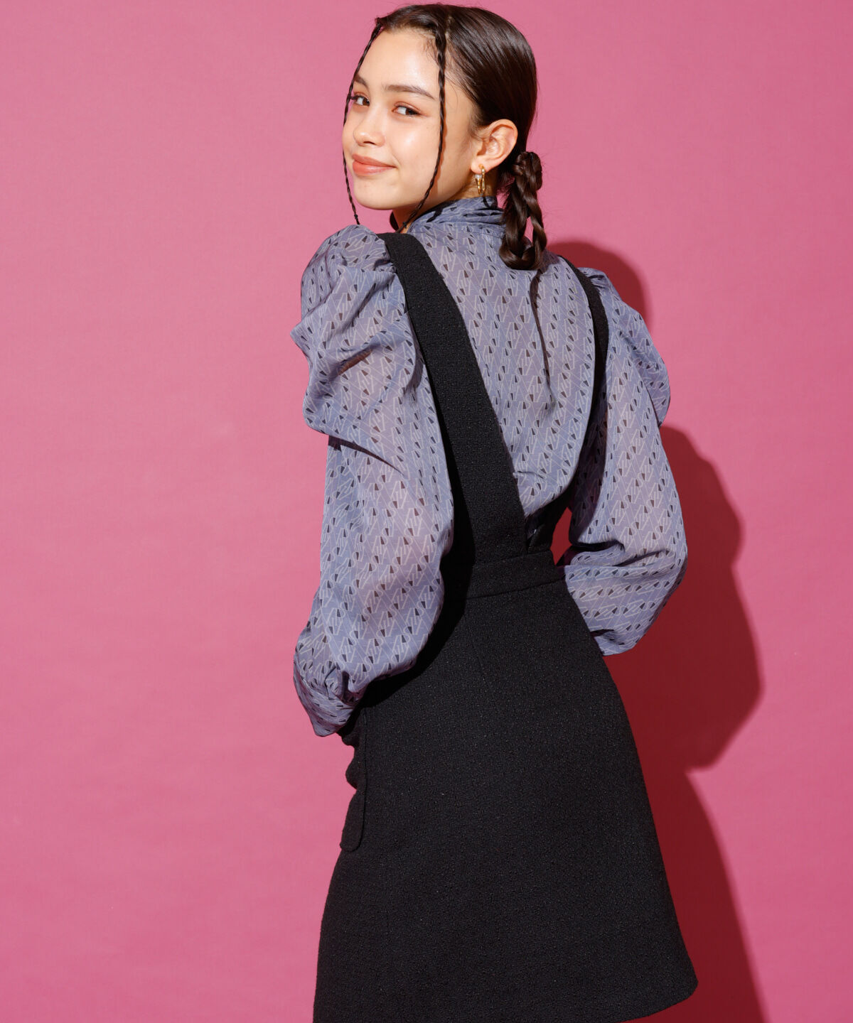 REDYAZEL「モノグラムプリントボウタイブラウス」|シャツ・ブラウス|