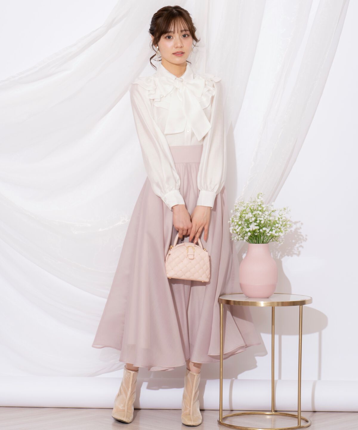 WILLSELECTION「ギャザーフリルボウタイブラウス」|シャツ・ブラウス|