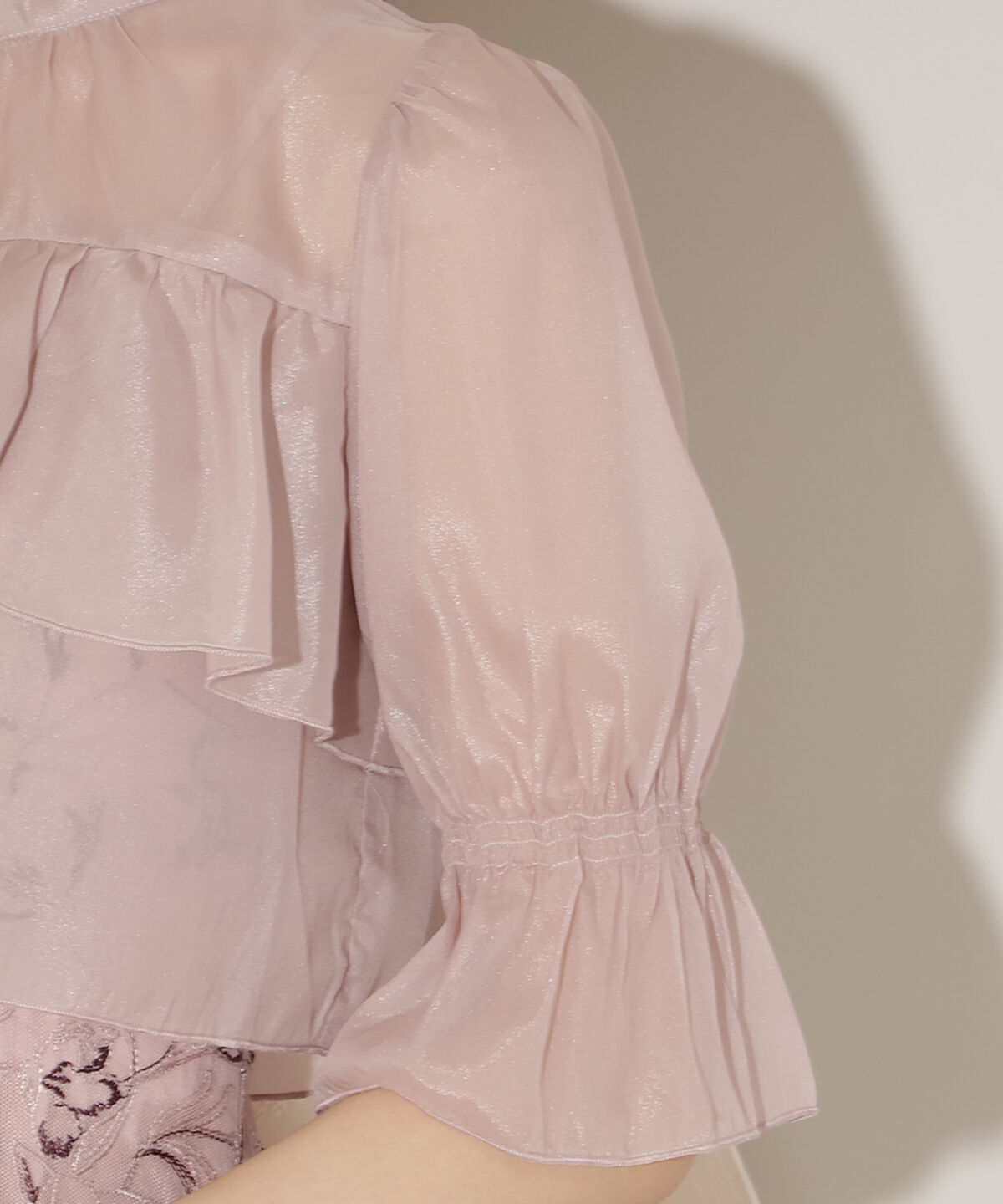 WILLSELECTION「フリル切り替えシフォンブラウス」|シャツ・ブラウス|