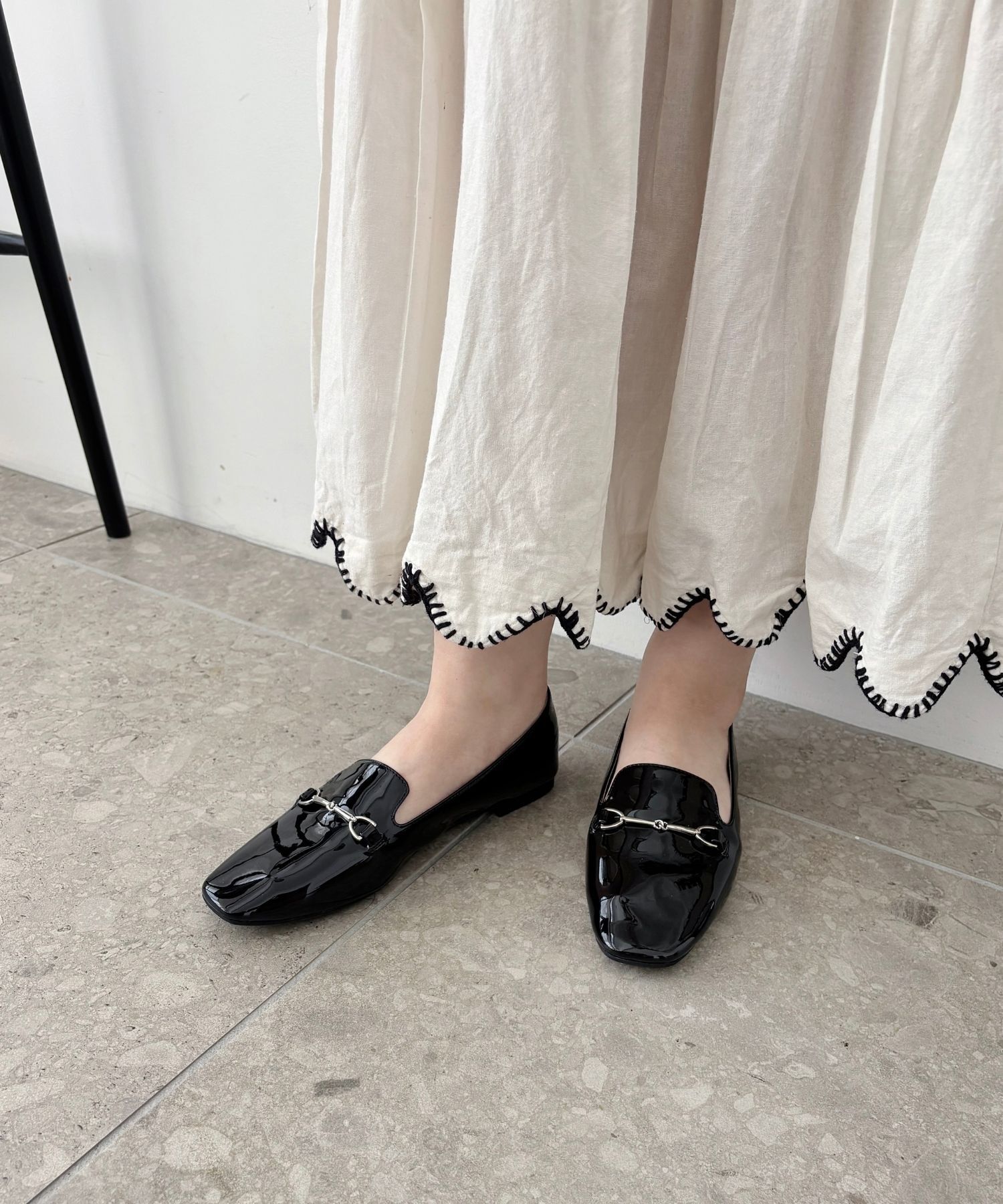 ORiental TRaffic「【WEB限定】 晴雨兼用 ビット ローファー /55106 レイン フラット 柔らかい」|パンプス|