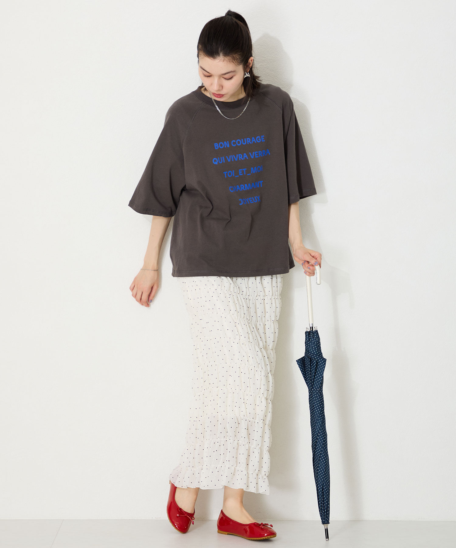 ORiental TRaffic「【防水】バレエ レインパンプス /R-1025 晴雨兼用 バレエシューズ フラット クッション」|パンプス|