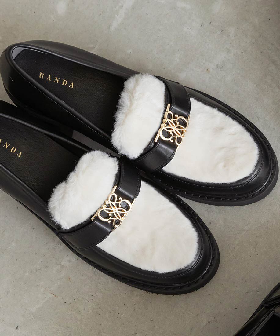  「モノグラムベルトボリュームローファー」|ローファー|