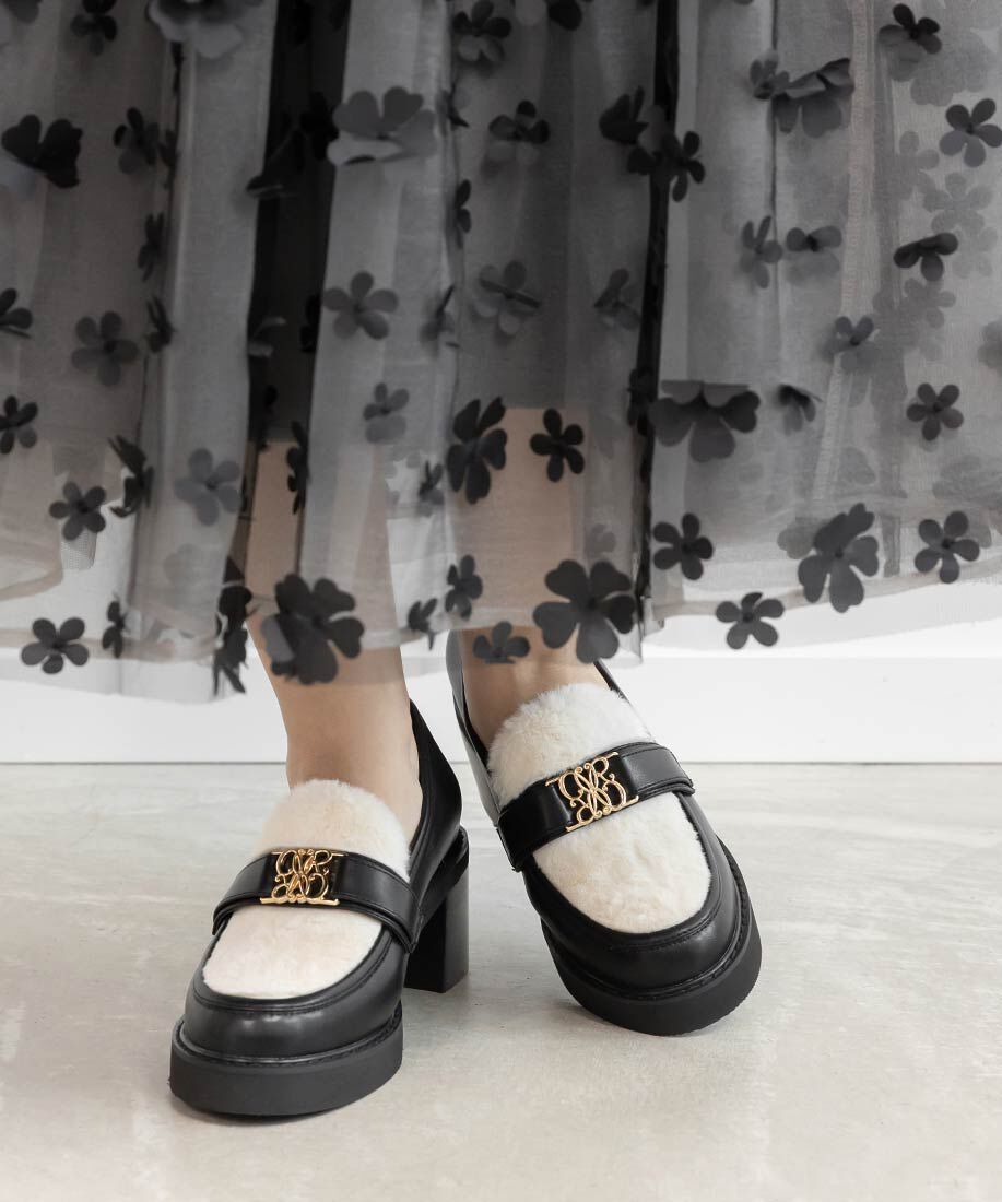  「モノグラムベルトボリュームローファー」|ローファー|