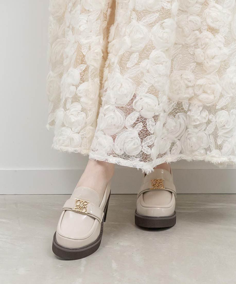  「モノグラムベルトボリュームローファー」|ローファー|