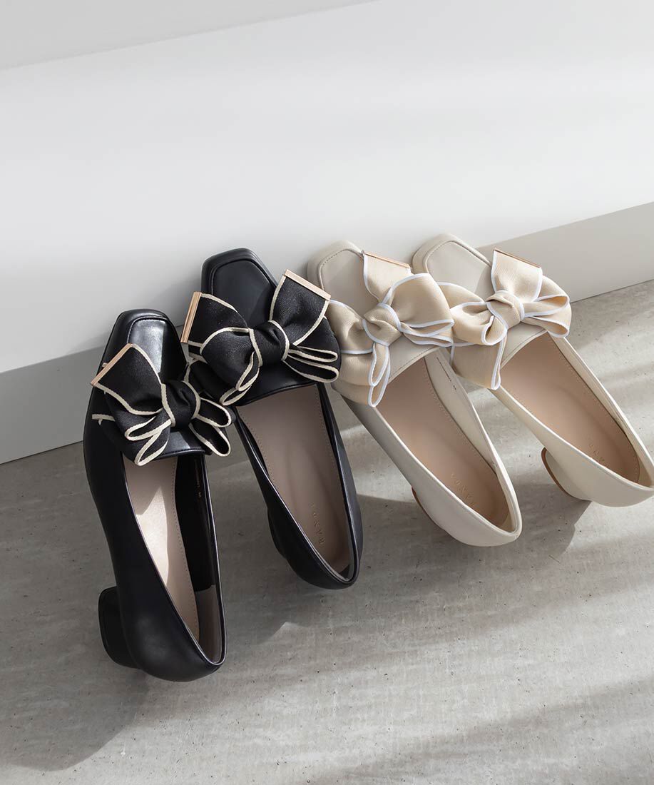  「ビッグリボンデザインローファー」|ローファー|