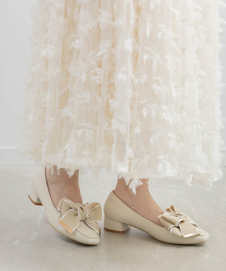  「ビッグリボンデザインローファー」|ローファー|