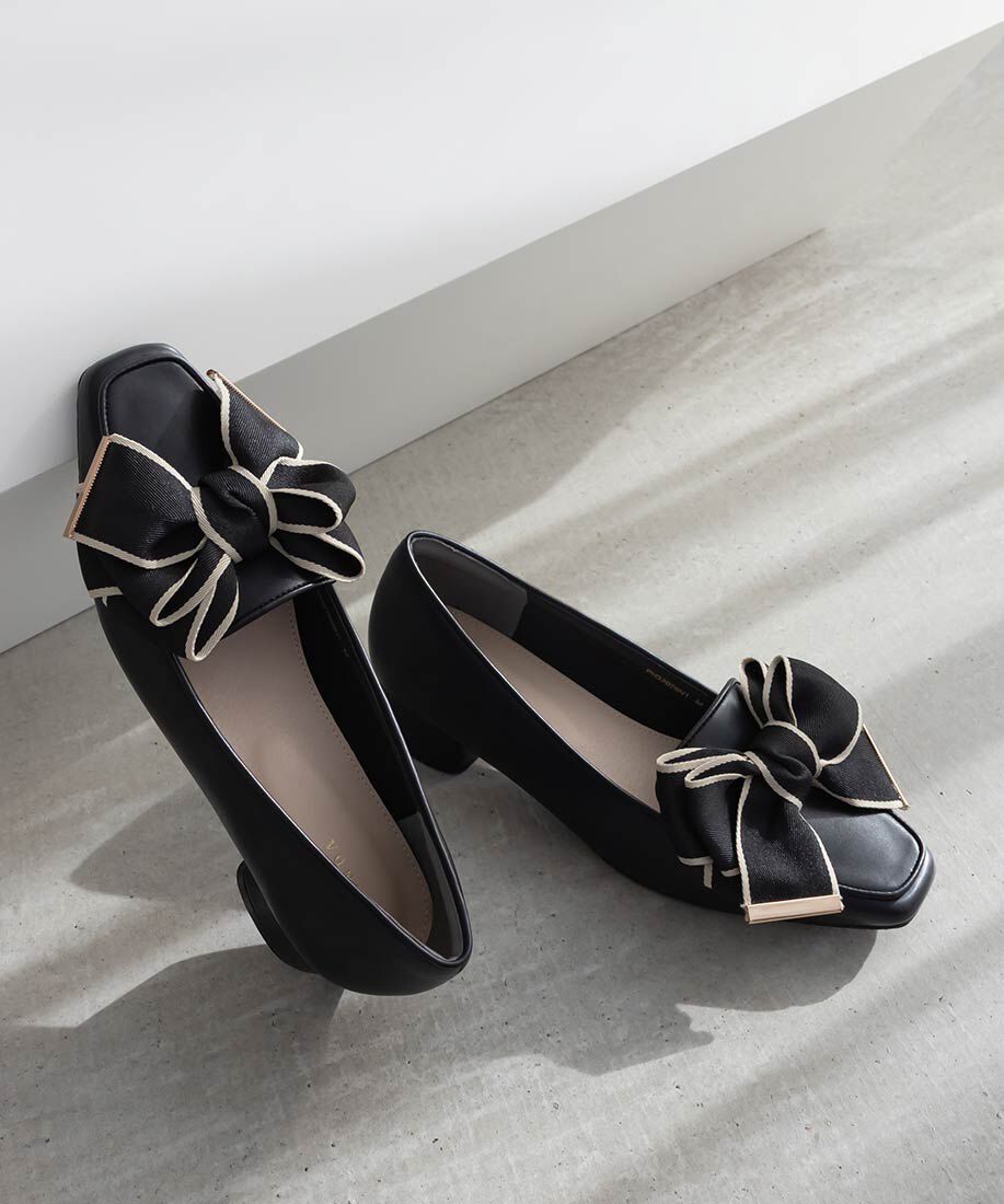  「ビッグリボンデザインローファー」|ローファー|