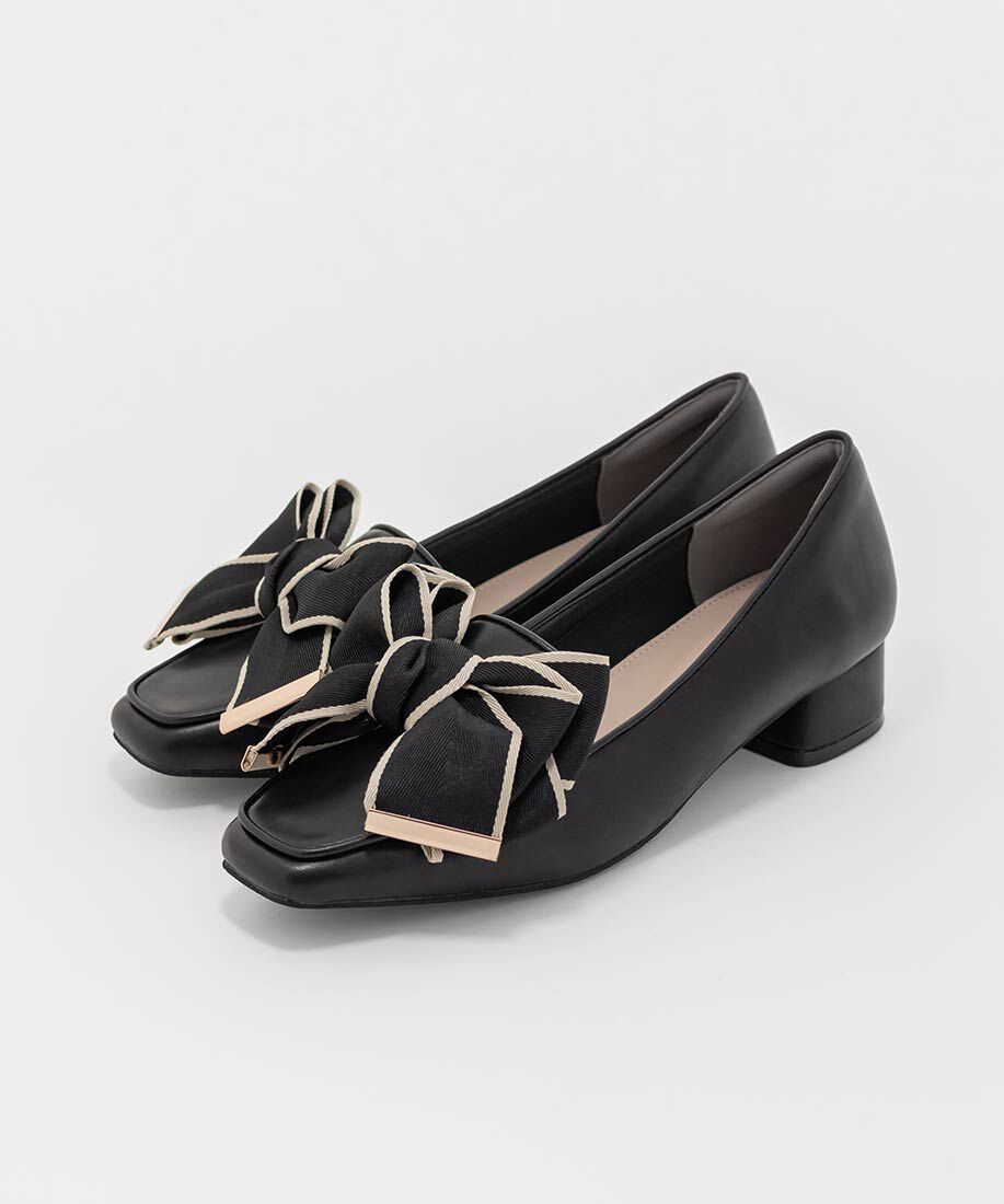  「ビッグリボンデザインローファー」|ローファー|