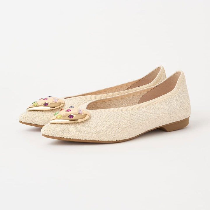 CUMUU＿DIANA「ハートモチーフニットシューズ　EI42854」|パンプス|