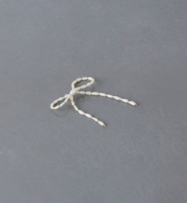 UNITED ARROWS「＜les bonbon＞BOW PRL ピアス」|ピアス|