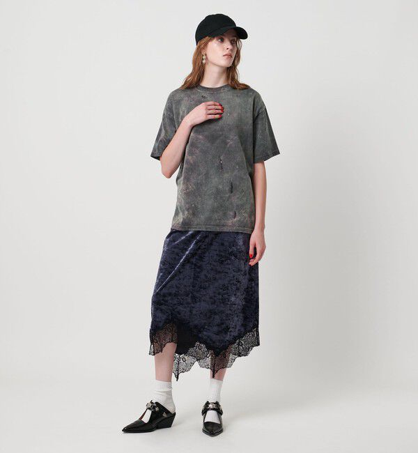 ASTRAET「＜ASTRAET＞コットン アシッド/ダメージ クルーネックTシャツ」|Tシャツ・カットソー|