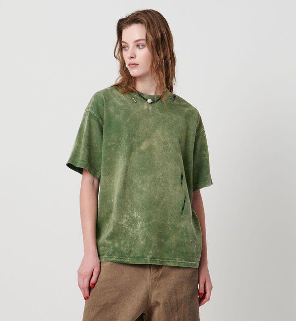 ASTRAET「＜ASTRAET＞コットン アシッド/ダメージ クルーネックTシャツ」|Tシャツ・カットソー|