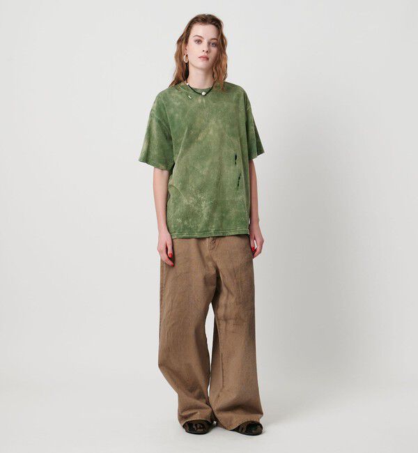 ASTRAET「＜ASTRAET＞コットン アシッド/ダメージ クルーネックTシャツ」|Tシャツ・カットソー|