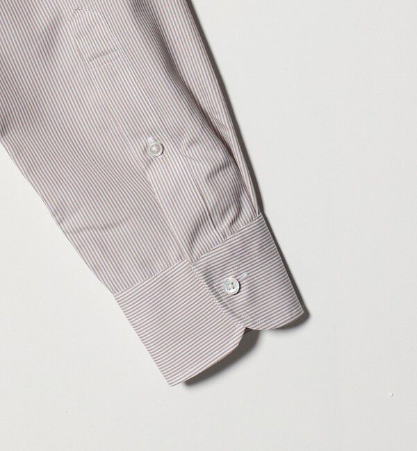 UNITED ARROWS「イージーケア AG ペンシルストライプ ラウンドレギュラーカラー シャツ 抗菌防臭」|シャツ・ブラウス|