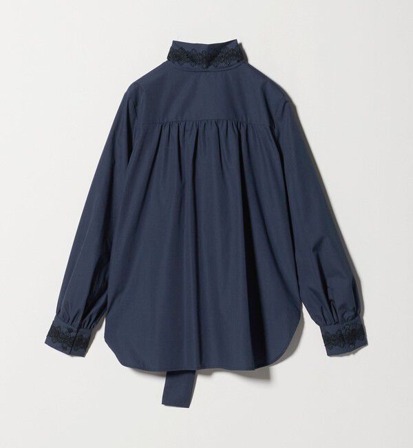UNITED ARROWS「レース コンビ ボウタイ リボン ブラウス ‐ウォッシャブル‐」|シャツ・ブラウス|