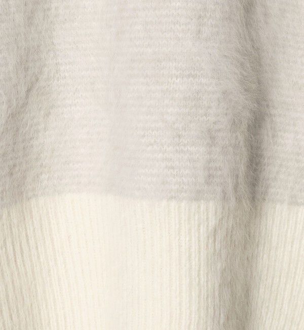 UNITED ARROWS「フォックスカシミヤ バイカラー Vネックニット」|ニット・セーター|