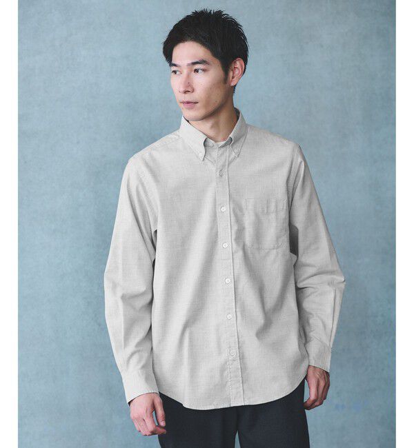 UNITED ARROWS green label relaxing「ナチュラルフィット ボタンダウン シャツ」|シャツ・ブラウス|LT.GRAY