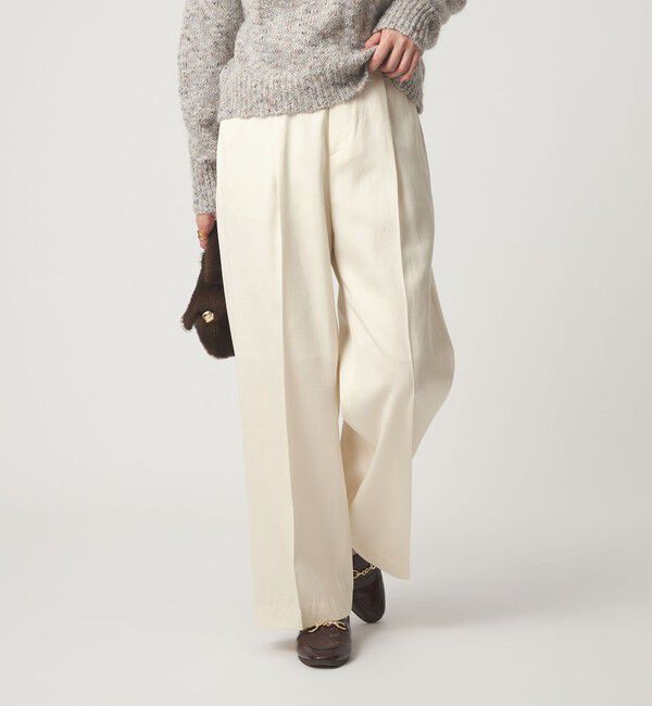 UNITED ARROWS green label relaxing「フィブリル ワイド パンツ」|スラックス|